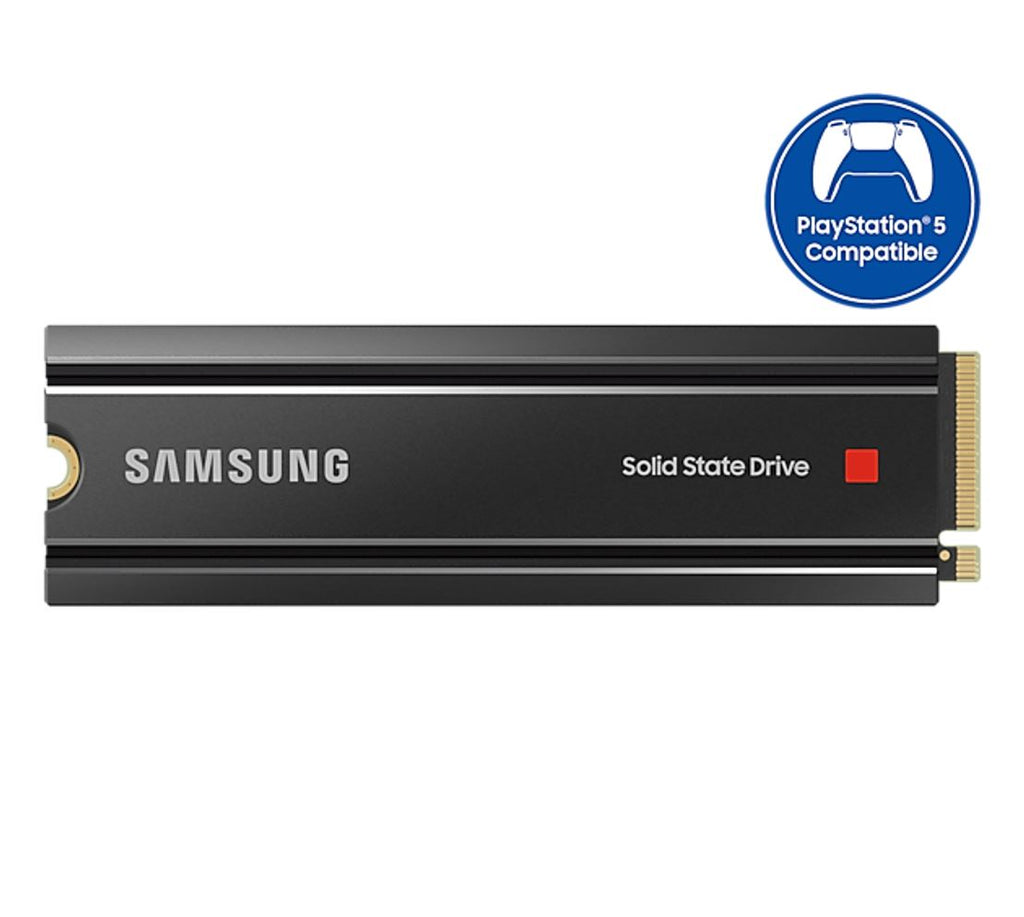 Samsung 980 Pro 1TB Gen4 NVMe SSD with Heatsink 7000MB/s 5000MB/s R/W 1000K/1000K IOPS 600TBW 1.5M Hrs MTBF for PS5 5yrs Wty-0