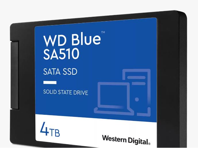 Western Digital WD Blue 4TB 2.5" SATA SSD 560R/530W MB/s 95K/82K IOPS 600TBW 1.75M hrs MTBF 3D NAND 7mm 5yrs Wty-0