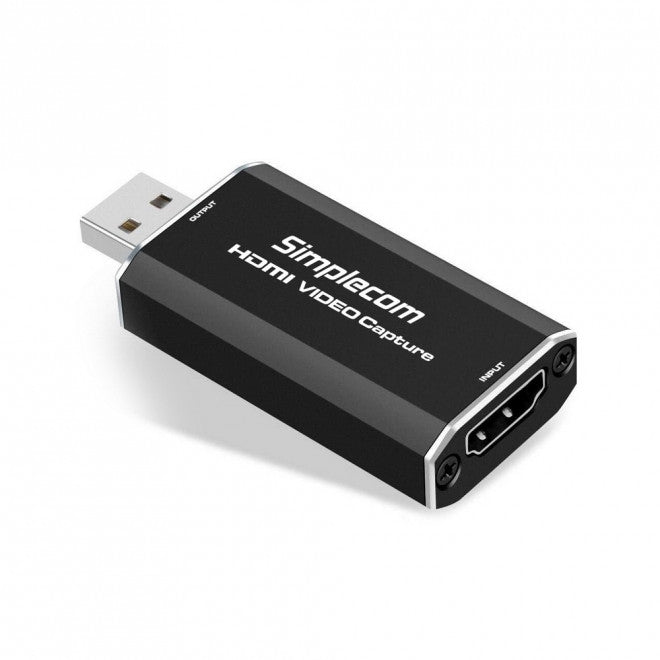 Simplecom DA315 HDMI to USB 2.0 Video Capture Card Full HD 1080p for Live Streaming Recording - Elgato, Atomos Connect-0