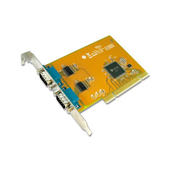 (LS) Sunix COMCARD-2P SER5037A Dual Port Serial IO Card PCI Card; speeds up to 115.2Kbps; Support Microsoft Windows, Linux, and DOS(L)-0