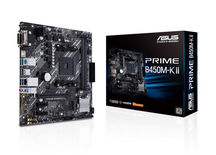 ASUS AMD B450M PRIME B450M-K II (Ryzen AM4) Micro ATX motherboard with M.2 support, HDMI/DVI-D/D-Sub, SATA 6 Gbps, 1 Gb Ethernet, USB 3.2 Gen 1 Type-A-0