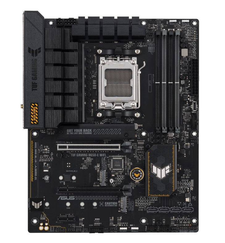 ASUS AMD B650 TUF GAMING B650-E WIFI (AM5) ATX Motherboard, 4x DDR5 192GB, PCIe 5.0 x16 slots, 3 x M.2 slots, 4 x SATA, DPx 1, HDMI x 1, Wi-Fi 6E-0