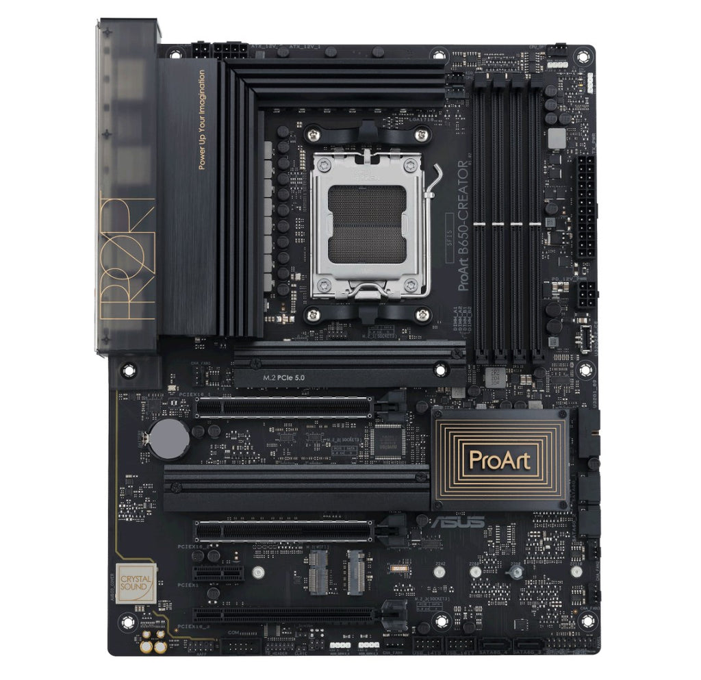 ASUS AMD B650 ProArt B650-CREATOR (AM5) ATX Motherboard 4xDDR5 192GB, 2 x PCIe 4.0 x16 slots,3 x M.2 slots,4 x SATA, 2.5Gb Ethernet,1Gb Ethernet-0
