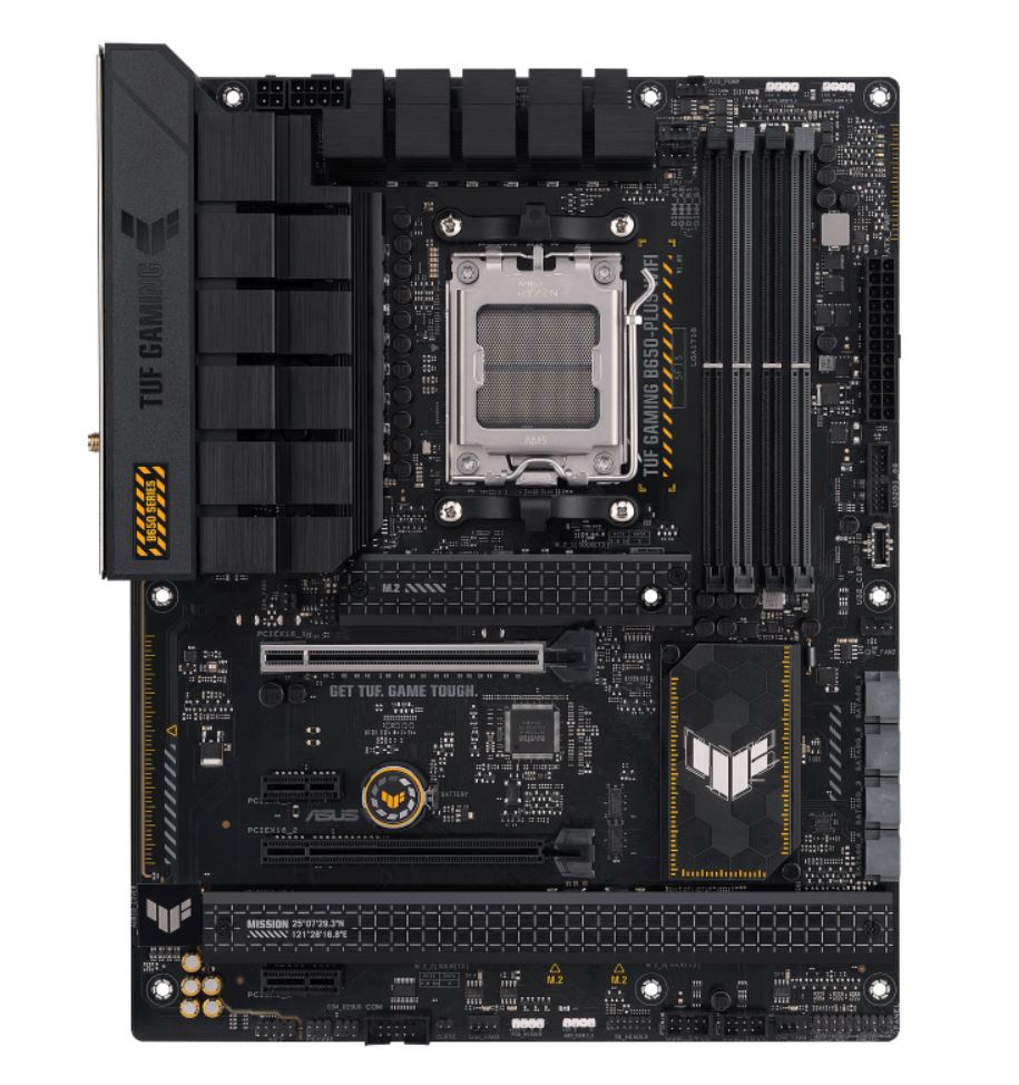 ASUS AMD B650 TUF GAMING B650-PLUS WIFI (AM5) ATX Motherboard 4x DDR5 128GB, 1 x PCIe 4.0 x16, 3 x M.2, 4 x SATA,Wi-Fi 6,Realtek 2.5Gb Ethernet-0