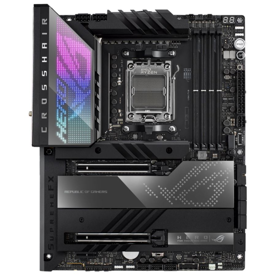 ASUS AMD X670E ROG CROSSHAIR X670E HERO (AM5) ATX Motherboard 4x DDR5 128GB, 2 x PCIe 5.0 x16, 5 x M.2, 6 x SATA,Wi-Fi 6E,2.5Gb Ethernet-0