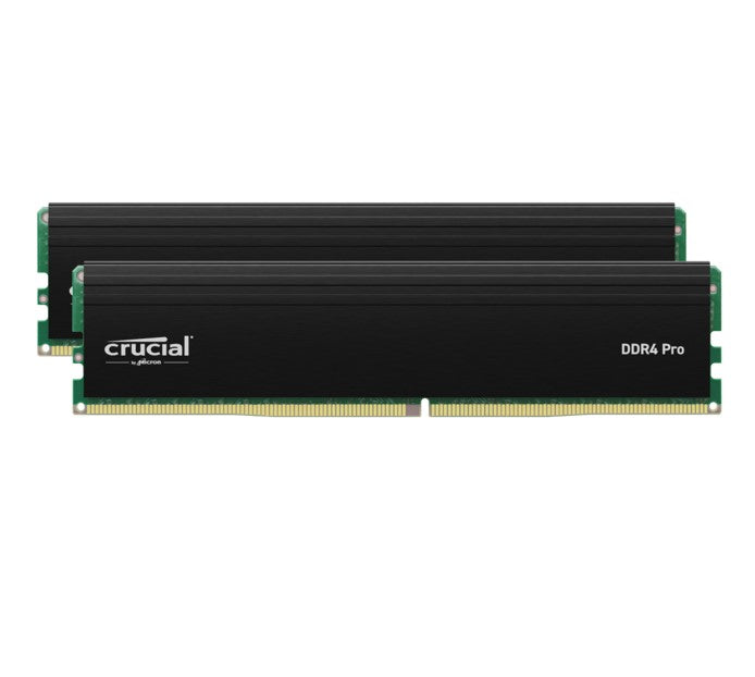Crucial Pro 32GB (2x16GB) DDR4 UDIMM 3200MHz CL22 Black Heat Spreaders Support Intel XMP AMD Ryzen for Desktop PC Gaming Memory-0