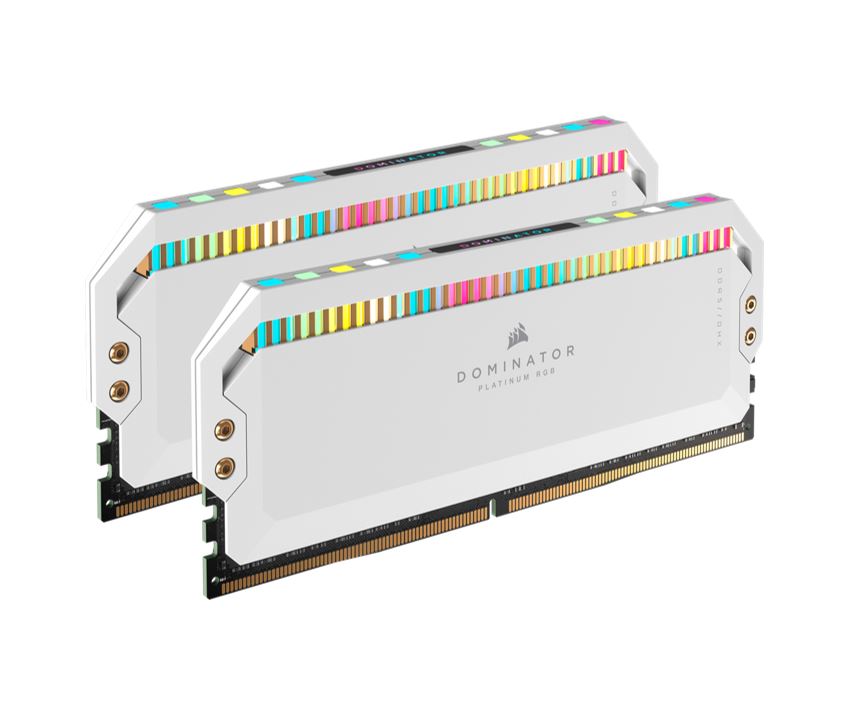 Corsair Dominator Platinum RGB 32GB (2x16GB) DDR5 UDIMM 5600Mhz C36 1.25V White Desktop PC Gaming Memory-0