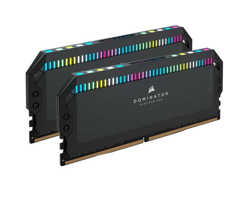Corsair Dominator Platinum RGB 64GB (2x32GB) DDR5 UDIMM 5200Mhz C40 1.25V Black Desktop PC Gaming Memory-0