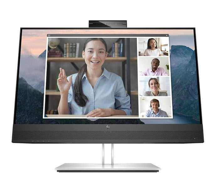 HP E24MV G4 23.8"/24" FHD Conferencing Monitor 1920x1080 16_9 5ms Height Adjustable Tilt Swivel Pivot Webcam Speakers 4xUSB Hub VGA DP HDMI VESA 3yrs-0