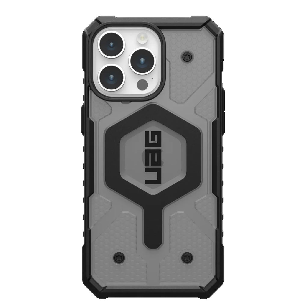 UAG Pathfinder MagSafe Apple iPhone 15 Pro Max (6.7") Case - Ash (114301113131), 18ft. Drop Protection (5.4M), Tactical Grip, Raised Screen Surround-0