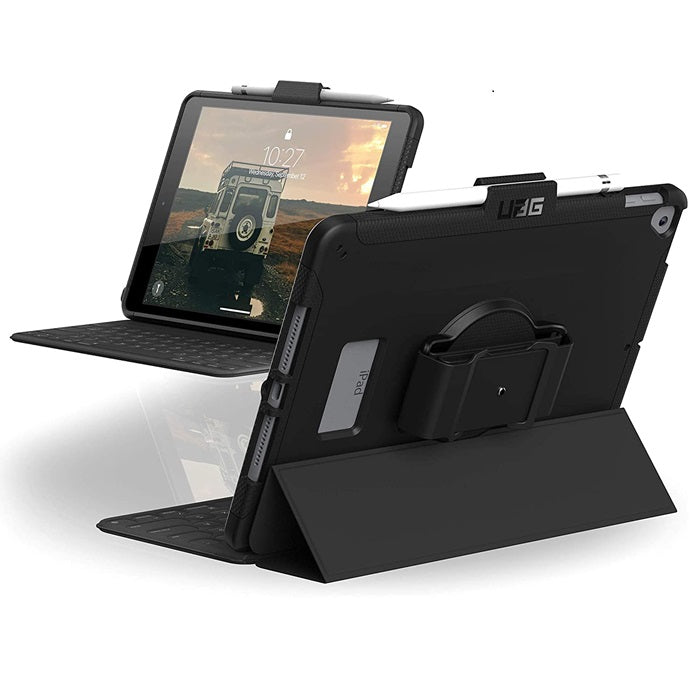UAG Scout Apple iPad (10.2") (9th/8th/7th Gen) with Handstrap Case - Black (12191H114040)-0