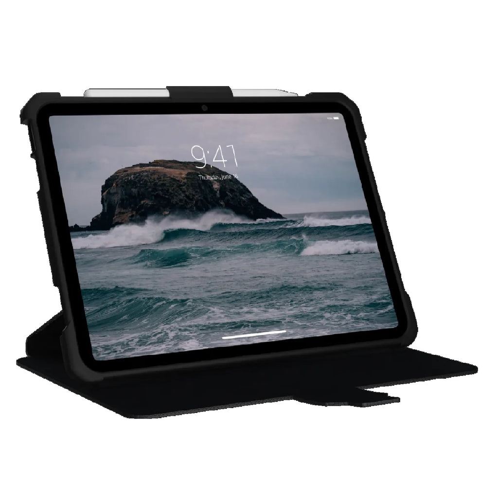 UAG Metropolis Apple iPad (10.9") (10th Gen) Folio Case - Black (123396114040), DROP+ Military Standard, Adjustable Stand,Soft Impact-Resistant Core-0