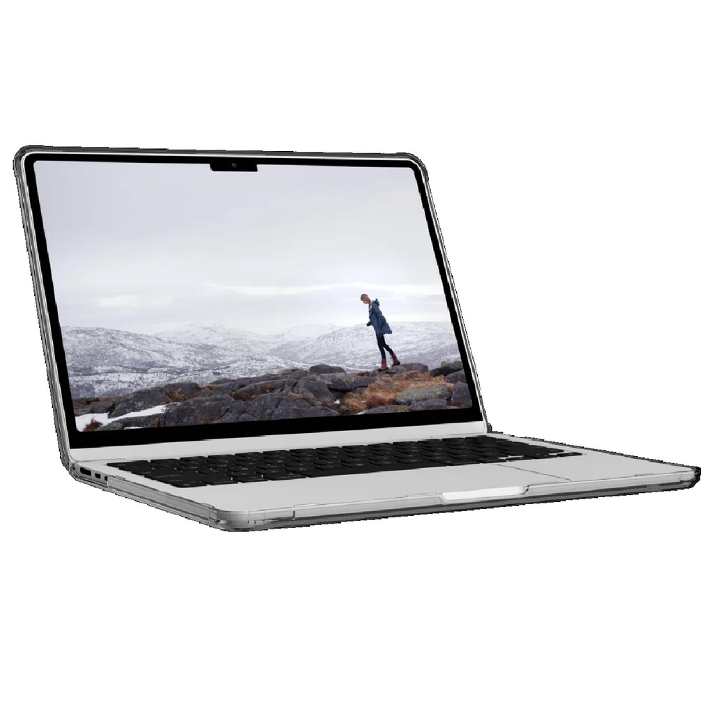 UAG [U] Lucent Apple MacBook Air (13") (M2/M3) Case - Ice/Black (134008114340), DROP+ Military Standard,Co-Mold Design, Airsoft Corners, Hinged-0