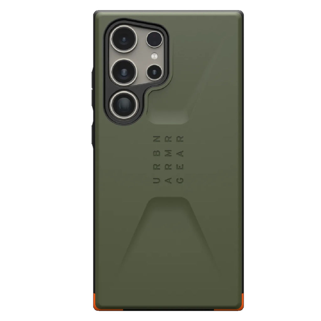 UAG Civilian Samsung Galaxy S24 Ultra 5G (6.8") Case - Olive Drab(214439117272),20ft. Drop Protection(6M),Armored Shell,Raised Screen Surround,Rugged-0