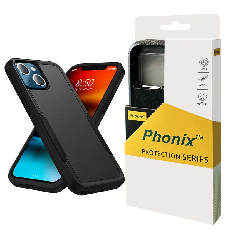 Phonix Apple iPhone 15 Pro Max (6.7") Armor Rugged Case Black - Military-Grade,  Multi layers, No-Slip, Sleek, ultimate protection-0