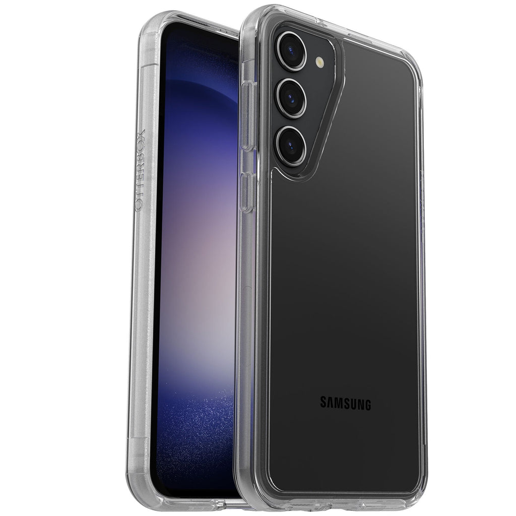 OtterBox Symmetry Clear Samsung Galaxy S23+ 5G (6.6") Case Clear - (77-91192), Antimicrobial, DROP+ 3X Military Standard, Raised Edges, Ultra-Sleek-0