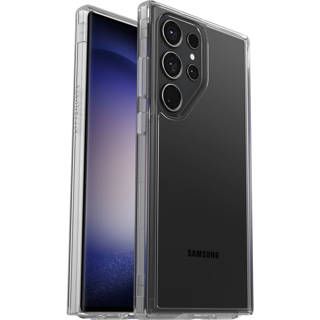 OtterBox Symmetry Clear Samsung Galaxy S23 Ultra 5G (6.8") Case Clear - (77-91234), Antimicrobial,DROP+ 3X Military Standard,Raised Edges,Ultra-Sleek-0