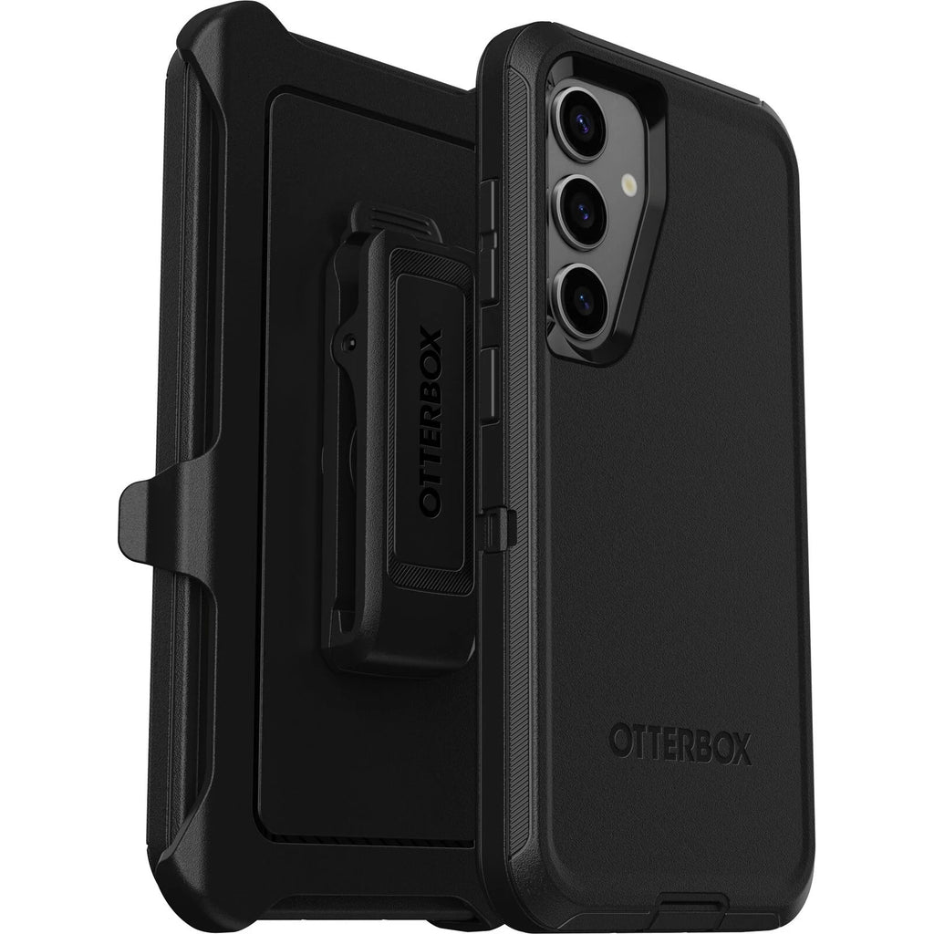 OtterBox Defender Samsung Galaxy S24 5G (6.2") Case Black - (77-94480),DROP+ 5X Military Standard,Included Holster,Wireless Charging Compatible-0