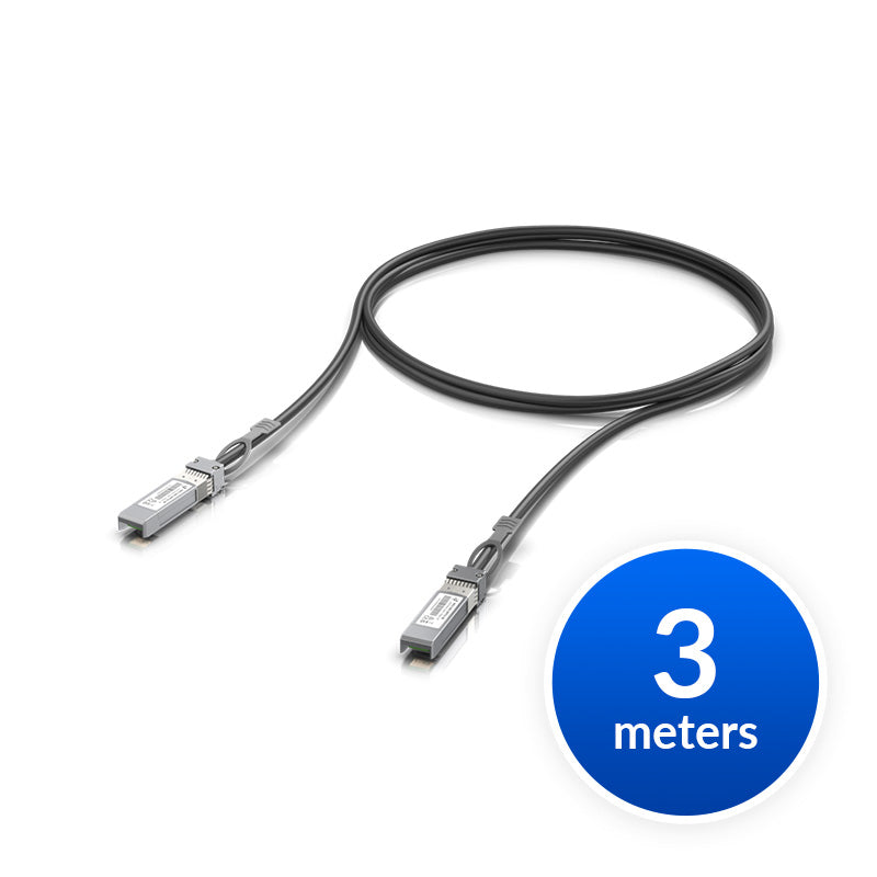 Ubiquiti SFP28 Direct Attach Cable, 25Gbps DAC Cable, 25Gbps Throughput Rate, 3m Length, Incl 2Yr Warr-0