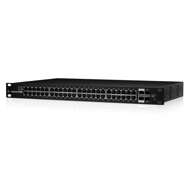 Ubiquiti EdgeSwitch 48, 48-Port Managed PoE+ Gigabit Switch, 2 SFP and 2 SFP+, 500W, Support PoE+  24v Passive, No Controller Needed, Incl 2Yr Warr-0