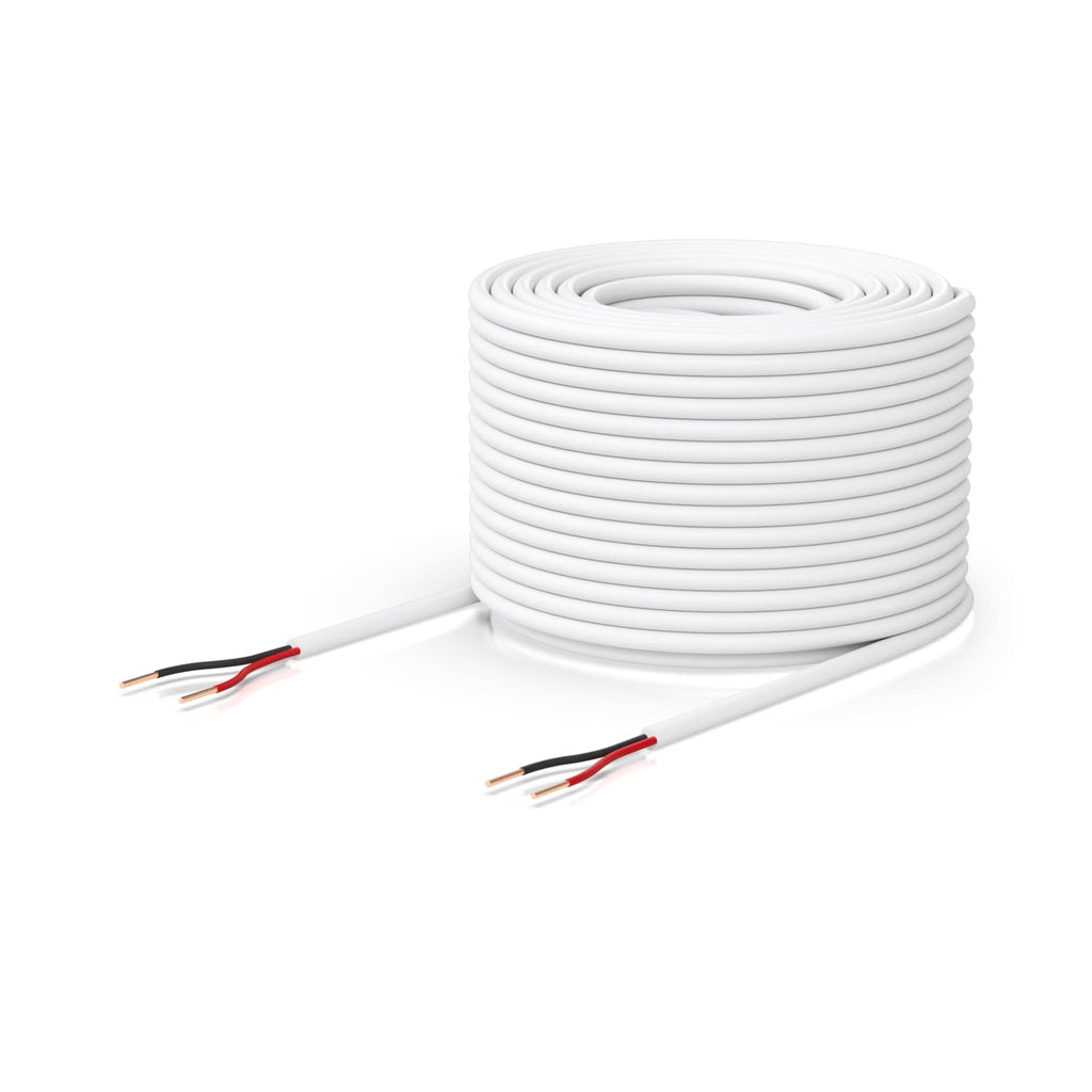 Ubiquiti Door Lock Relay Cable, 500-foot (152.4 m) Spool of One Pair, Low-voltage Cable, Solid bare coppe , 36V DC, White, Incl 2Yr Warr-0