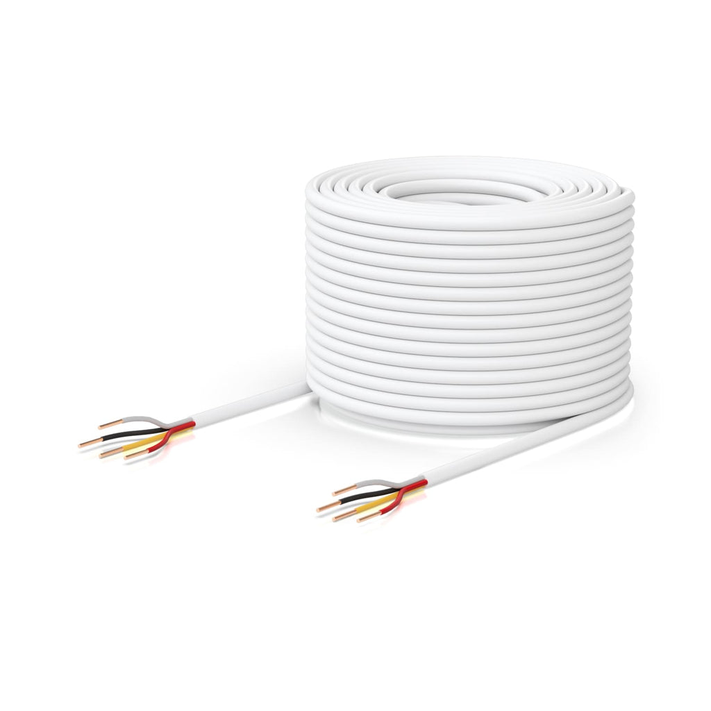 Ubiquiti Door Lock Relay Cable, 500-foot (152.4 m) Spool of Two-pair, low-voltage Cable, 36V DC, Solid bare copper,White, Incl 2Yr Warr-0