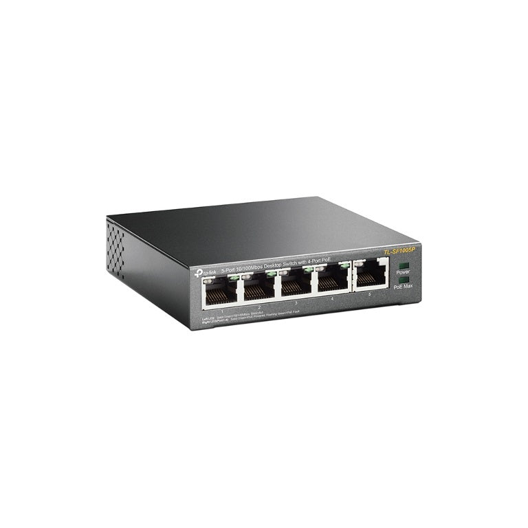 TP-Link TL-SF1005P 5-Port 10/100Mbps Desktop Switch with 4-Port PoE 67W IEEE 802.3af compliant 1Gbps Switching-0
