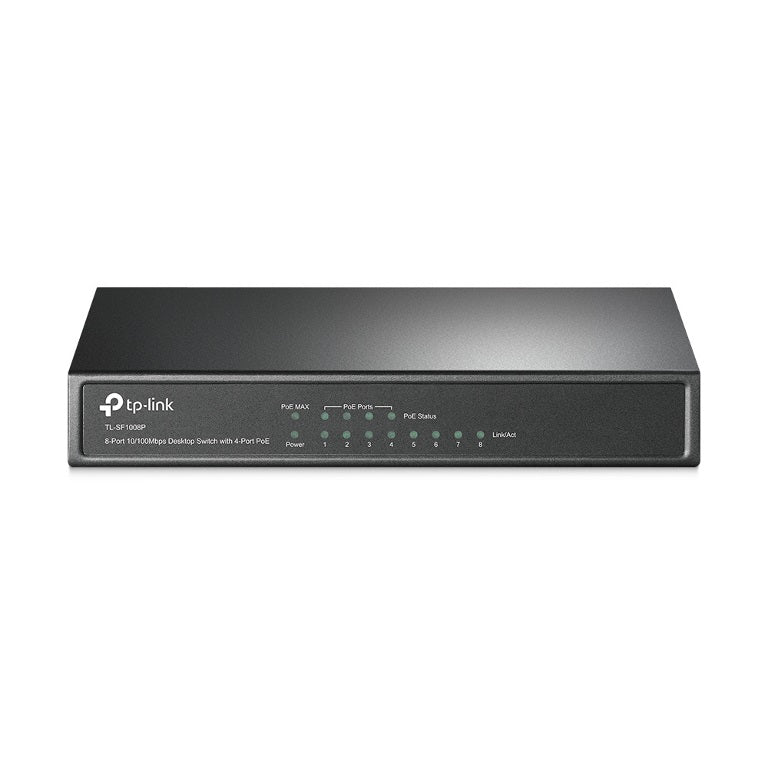 TP-Link TL-SF1008P 8-Port 10/100Mbps Desktop Unmanaged Switch 4-Port PoE 57W IEEE 802.3af, Fanless-0