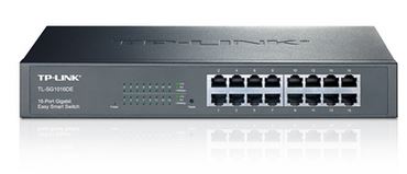 TP-Link TL-SG1016DE 16-Port Gigabit Easy Smart Switch network monitoring, traffic prioritization and VLAN features Web-based user interface-0