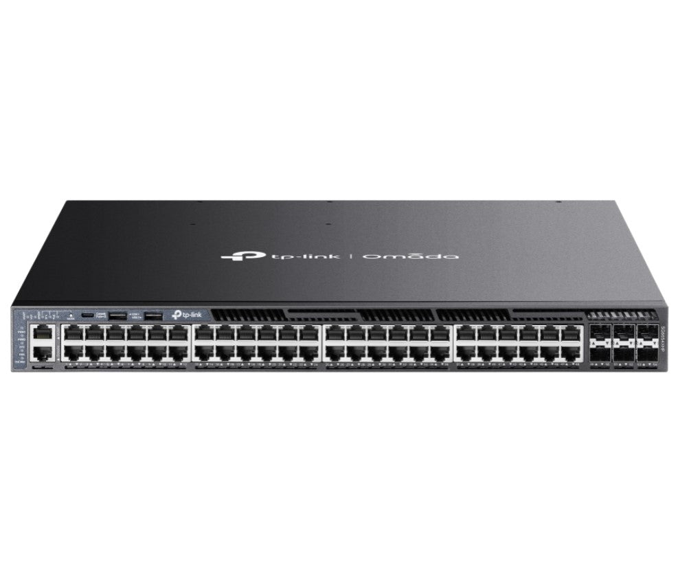 TP-Link SG6654XHP Omada 48-Port Gigabit Stackable L3 Managed PoE+ Switch with 6 10G Slots-0