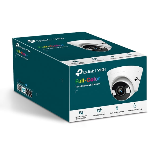 TP-Link VIGI 3MP C430(4mm) Full-Colour Turret Network Camera, 4mm Lens, Smart Detection, Smart IR,WDR,3D DNR 3YW-0