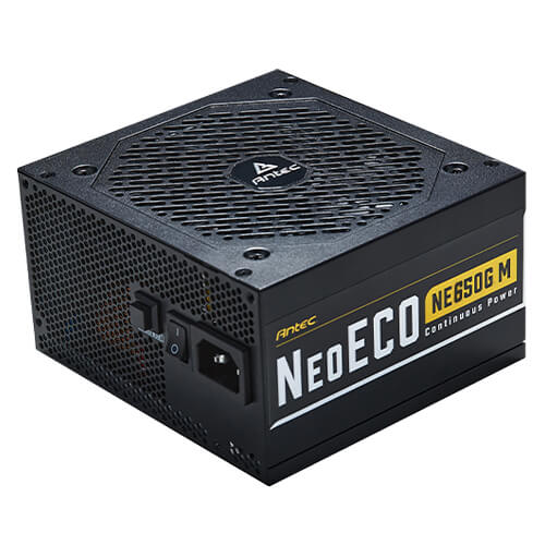 Antec NE 650w 80+ Gold, Fully-Modular, Zero RPM,  LLC DC, 1x EPS 8PIN, 120mm Silent Fan, Japanese Caps, ATX Power Supply, PSU, 7 Years Warranty (LS)-0