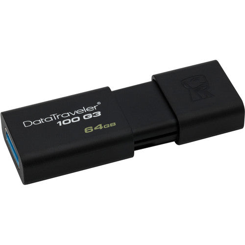 Kingston 64GB USB3.0 Flash Drive Memory Stick Thumb Key DataTraveler DT100G3 Retail Pack 5yrs warranty-0