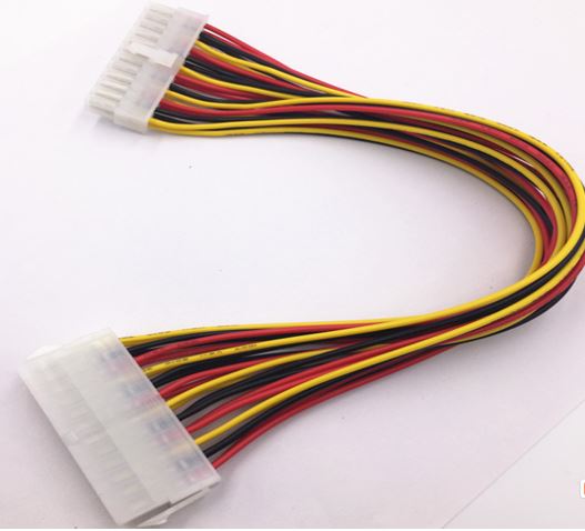 8ware 24 Pin ATX Power Supply Extension Cable Sleeved 30cm Male to Female (20+4 Pin) Power Supply to Motherboard-0