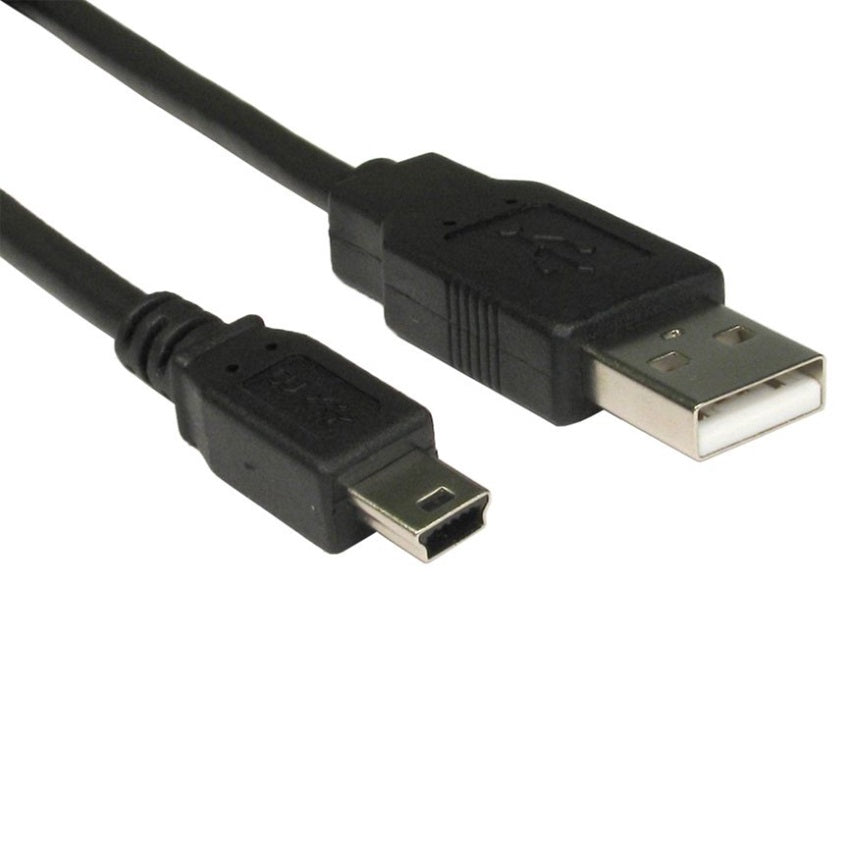 10x 8Ware USB 2.0 Cable 1m A Male to Mini B Black-0