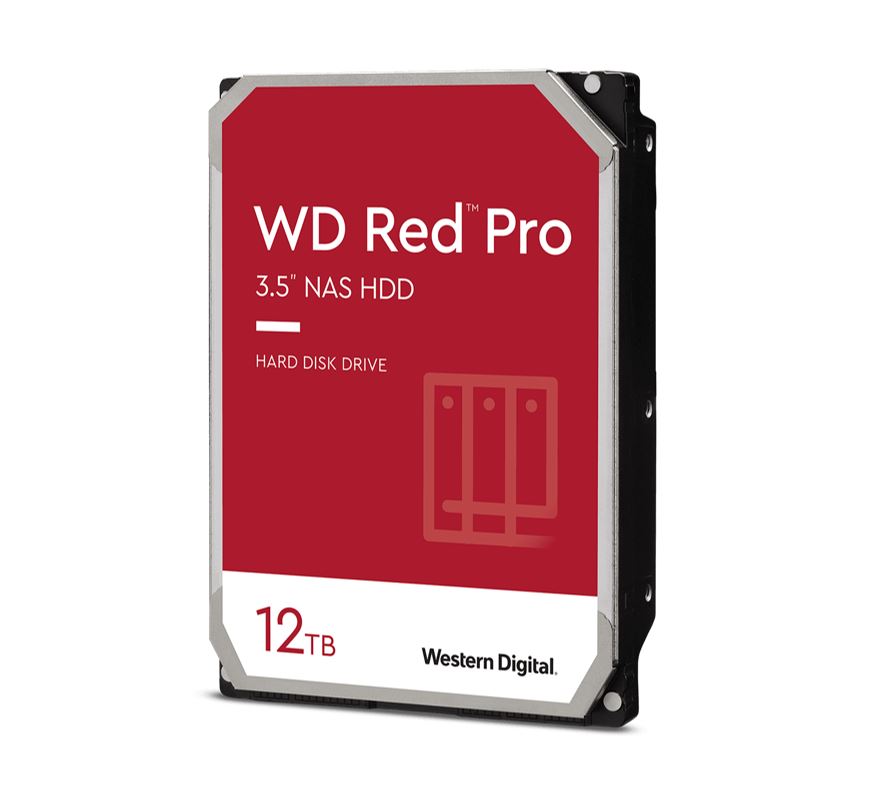 Western Digital WD Red Pro 12TB 3.5" NAS HDD SATA3 7200RPM 256MB Cache 24x7 300TBW ~24-bays NASware 3.0 CMR Tech 5yrs wty-0