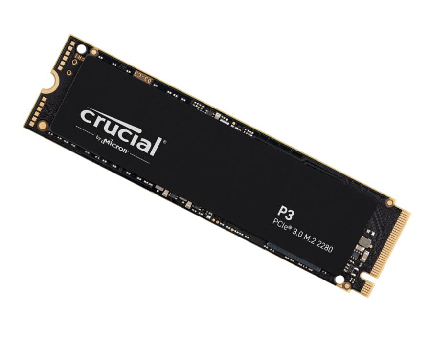 Crucial P3 4TB Gen3 NVMe SSD 3500/3000 MB/s R/W 800TBW 650K/700K IOPS 1.5M hrs MTTF Full-Drive Encryption M.2 PCIe3 5yrs-0