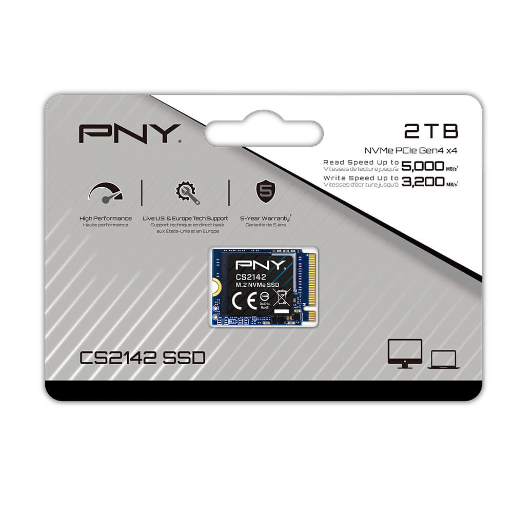 PNY CS2142 1TB PCIe M.2 2230 NVMe Gen4x4 SSD 5,000MB/s 3200MB/s  5yrs-0