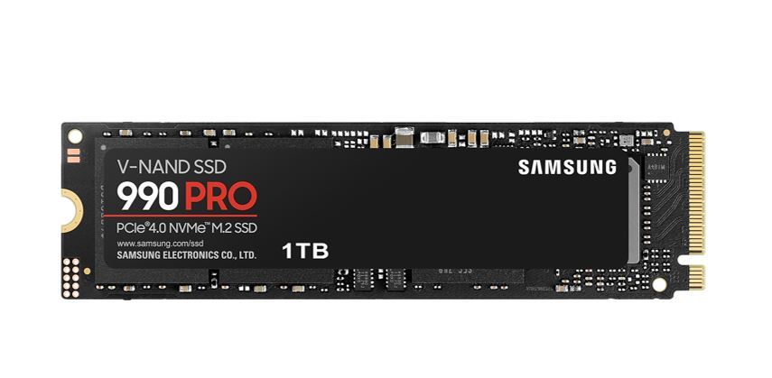 Samsung 990 Pro 1TB Gen4 NVMe SSD 7450MB/s 6900MB/s R/W 1550K/1200K IOPS 600TBW 1.5M Hrs MTBF for PS5 5yrs Wty-0