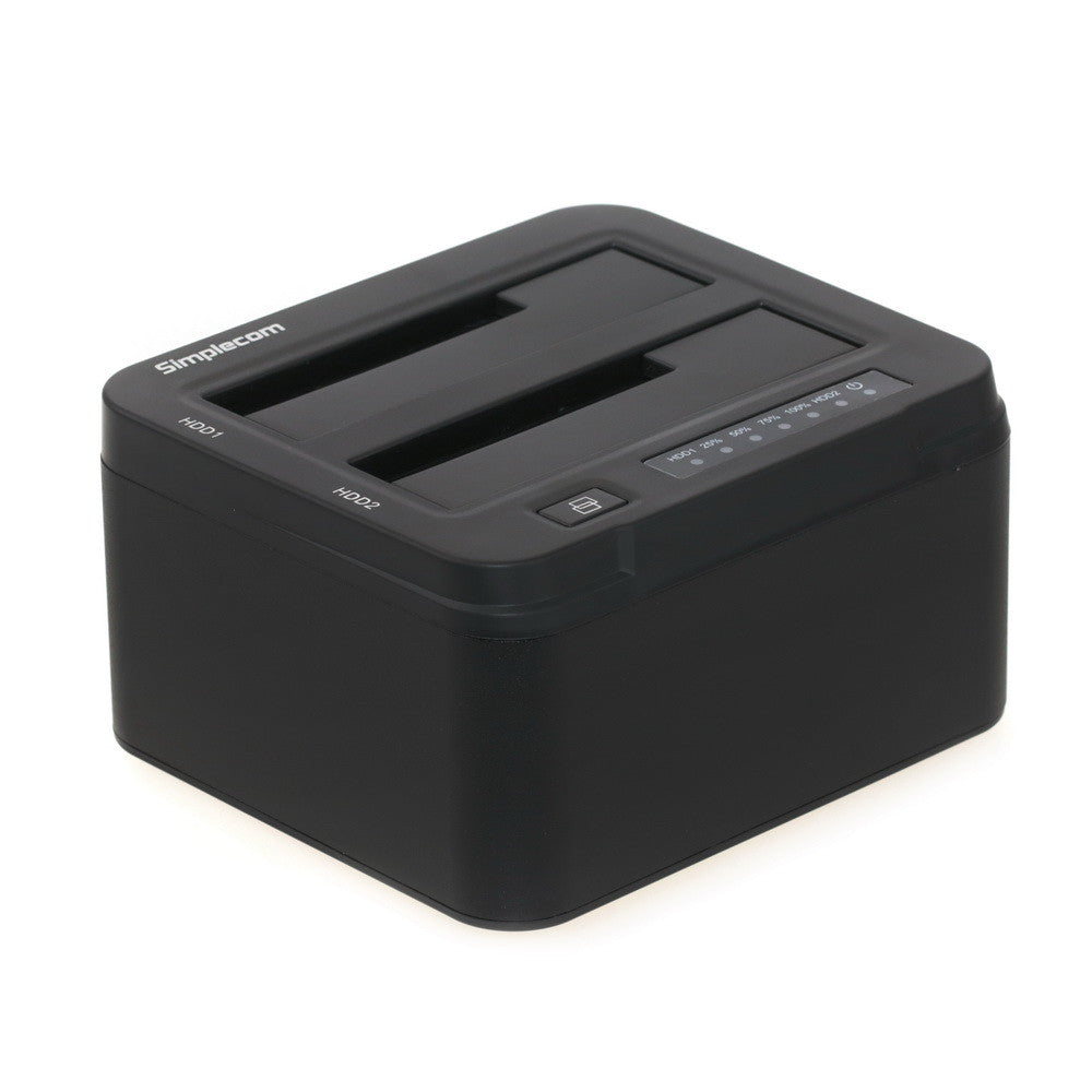 Simplecom SD322 Dual Bay USB 3.0 Aluminium Docking Station for 2.5" and 3.5" SATA HDD Black-0