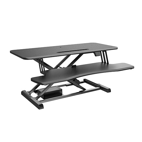 Brateck Electric Sit Stand Desk Converter (950x615x156~480mm) with Keyboard Tray Deck (Standard Surface) Worksurface Up to 20kg-0