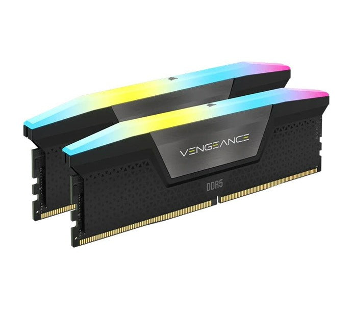 Corsair Vengeance RGB 32GB (2x16GB) DDR5 UDIMM 6400MHz C36 1.35V Desktop Gaming Memory Black-0