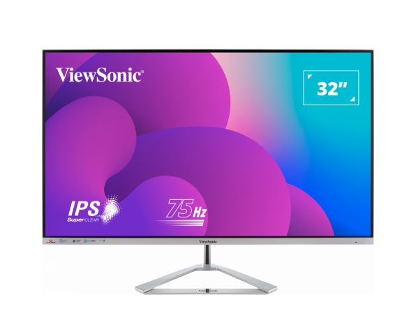 ViewSonic 32” Office Professional Stylis Elegant  Ultra Thin bezel, SuperClear IPS  4ms, FHD,  HDMI, DP, VGA, Speakers, Low Energy 26w, Monitor-0