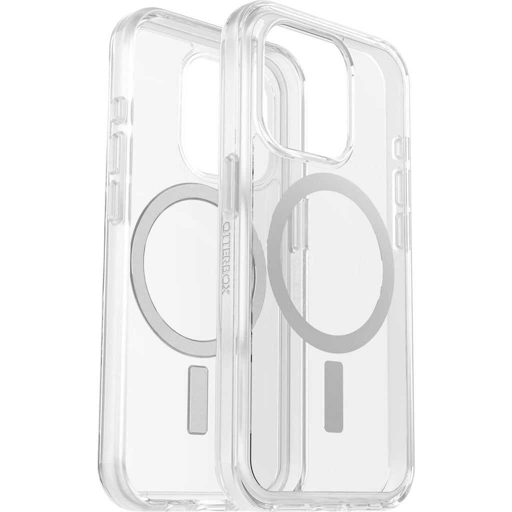 OtterBox Symmetry+ MagSafe Apple iPhone 15 Pro (6.1") Case Clear - (77-93026), Antimicrobial,DROP+ 3X Military Standard,Raised Edges-0