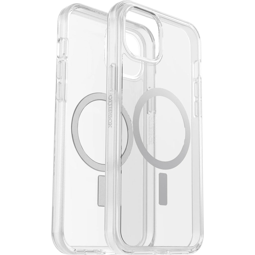 OtterBox Symmetry+ MagSafe Apple iPhone 15 Plus (6.7") Case Clear - (77-93053), Antimicrobial,DROP+ 3X Military Standard,Raised Edges-0