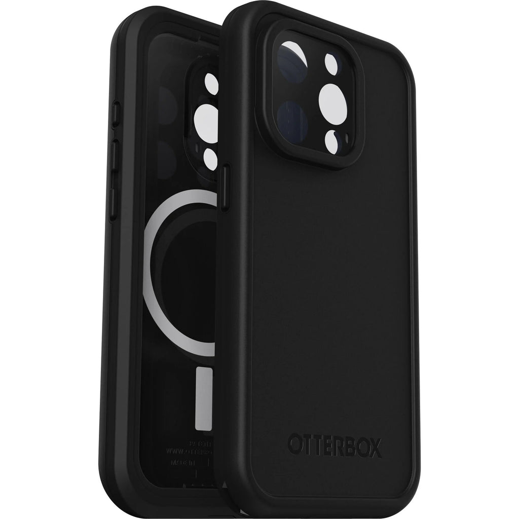 OtterBox Fre MagSafe Apple iPhone 15 Pro (6.1") Case Black - (77-93405), DROP+ 5X Military Standard,2M WaterProof,Built-In Screen Protector-0