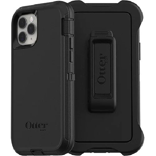 OtterBox Defender Apple iPhone 11 Pro Case Black - (77-62519), DROP+ 4X Military Standard, Multi-Layer, Included Holster, Raised Edges, Rugged-0