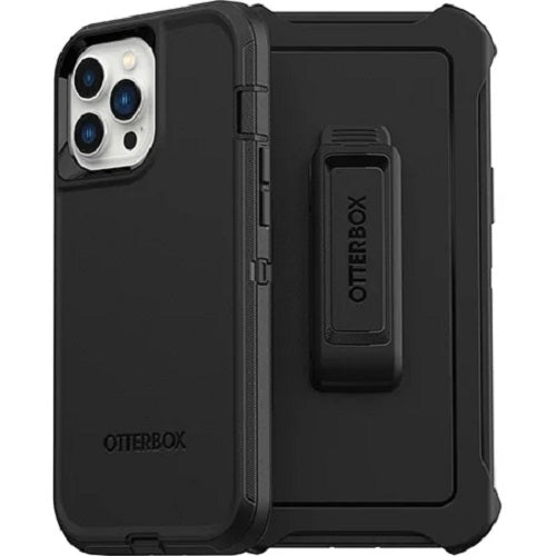 OtterBox Defender Apple iPhone 13 Pro Max / iPhone 12 Pro Max Case Black - (77-83430), DROP+ 4X Military Standard, Multi-Layer,Included Holster,Rugged-0