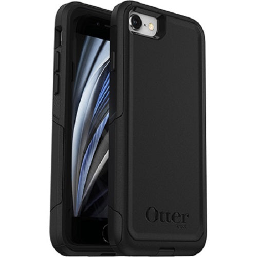 OtterBox Commuter Apple iPhone SE (3rd  2nd Gen) and iPhone 8/7 Case Black - (77-56650), Antimicrobial, DROP+ 3X Military Standard, Dual-Layer-0