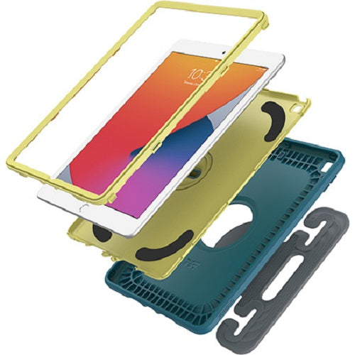 OtterBox EasyGrab Apple iPad (10.2") (9th/8th/7th Gen) Case Galaxy Runner Blue (Blue/Green) - (77-81187), Antimicrobial, Rugged Protection-0